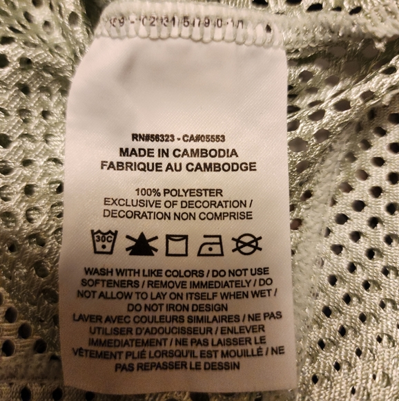 Nike Green and White Mesh Net Cropped Crop Top Shirt Jersey Size Medium - Picture 13 of 14